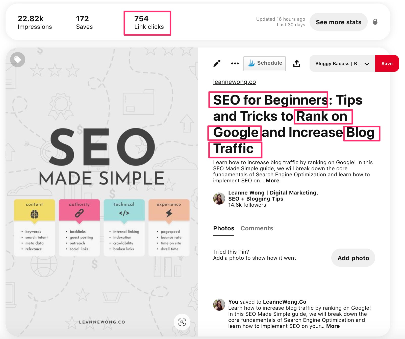 pinterest seo keywords traffic