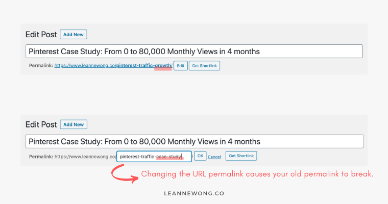 broken links-permalink-change-seo