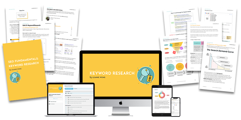 seo fundamentals keyword research course