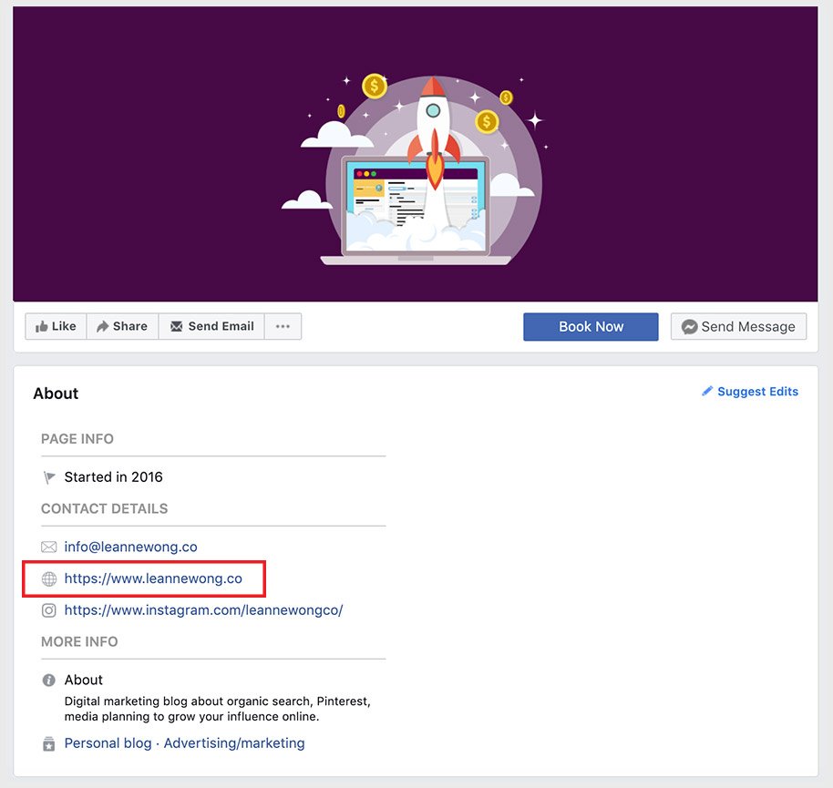 facebook-page-website