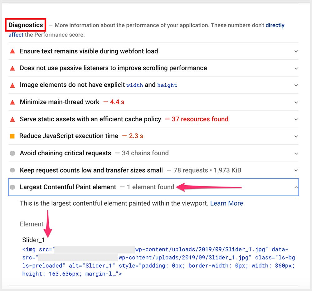 diagnostics-lcp-element-pagespeed-google