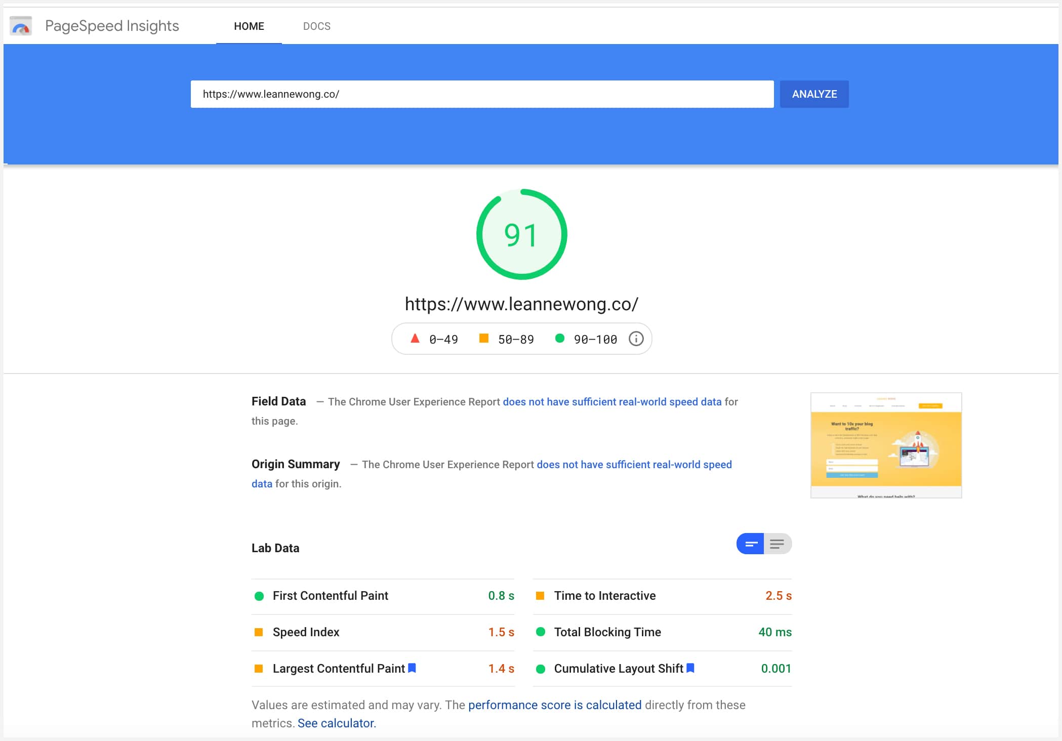 pagespeed-lwco-dev