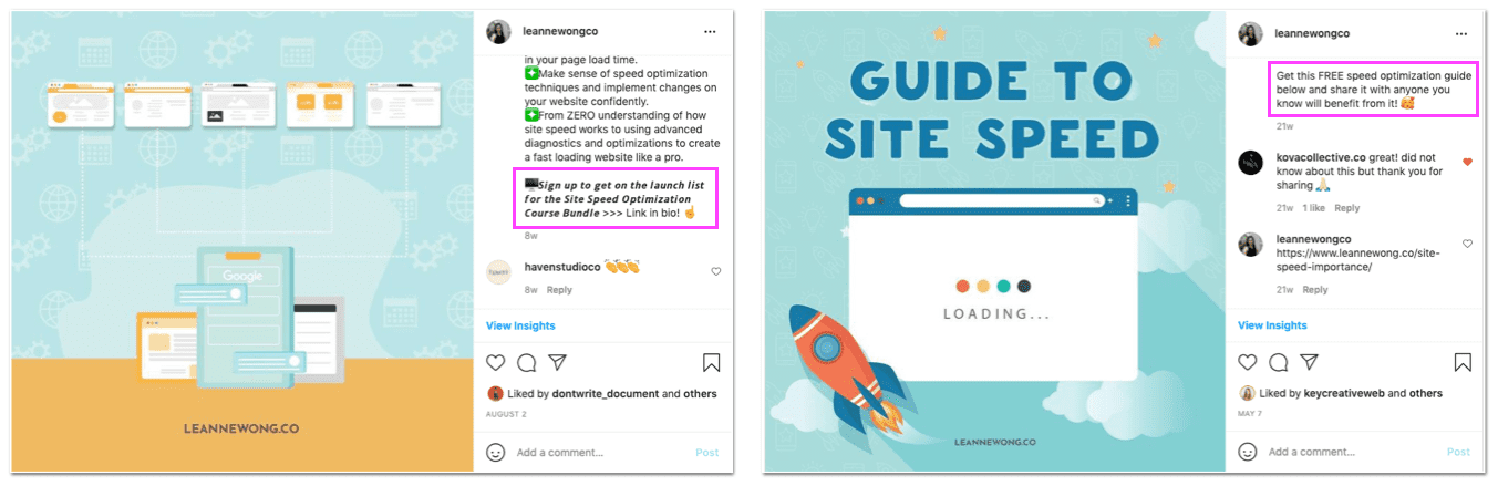 instagram posts call to action
