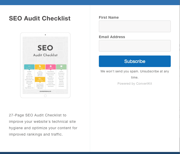 opt in form convertkit
