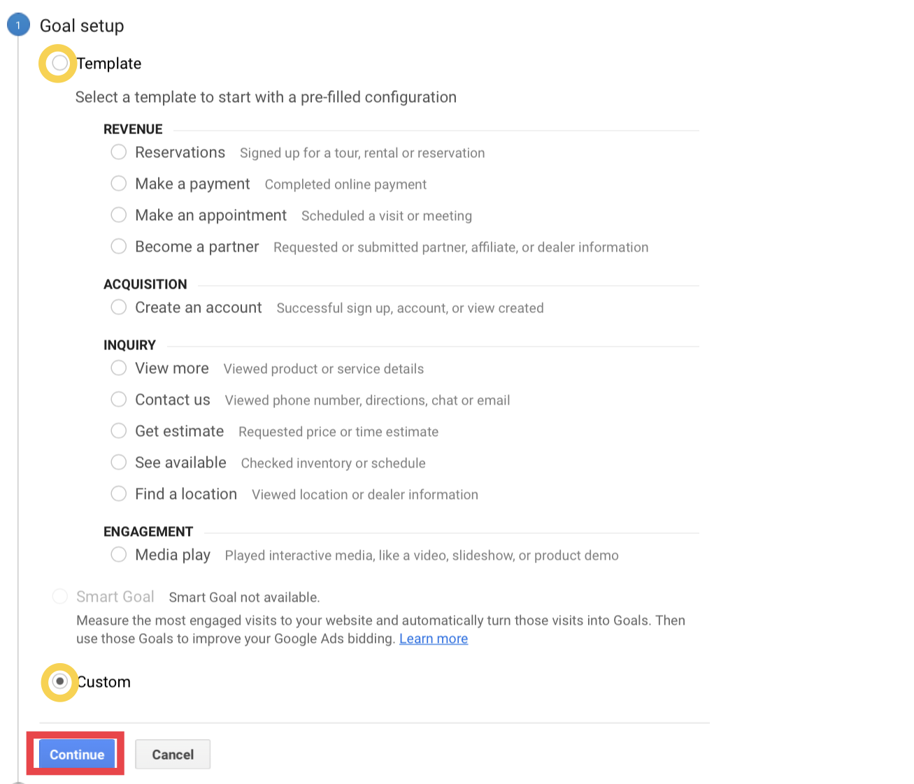 Universal Analytics: Google Analytics Goals available to track on your ...