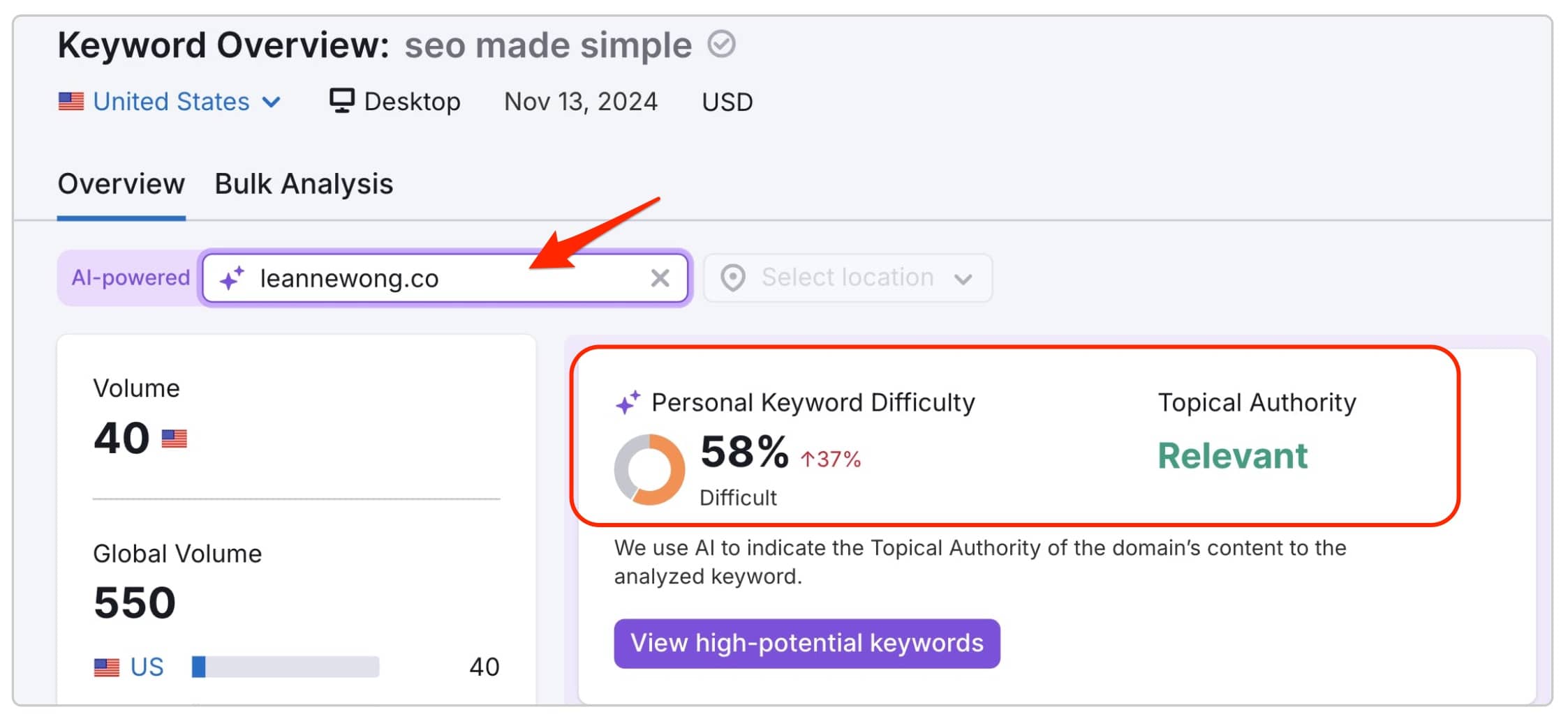 keyword-overview-ai-powered