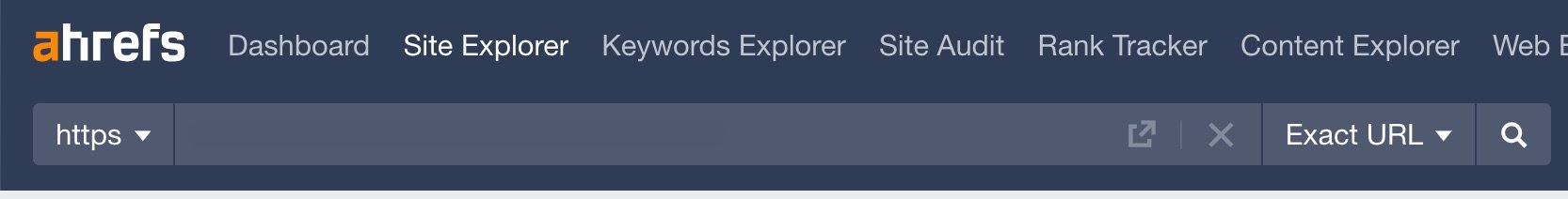 ahrefs-exact-url