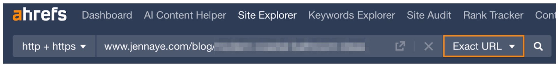 ahrefs-url-exact article