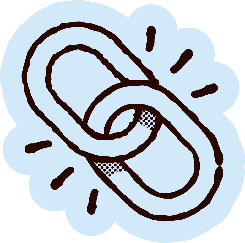 Illustration of a URL link