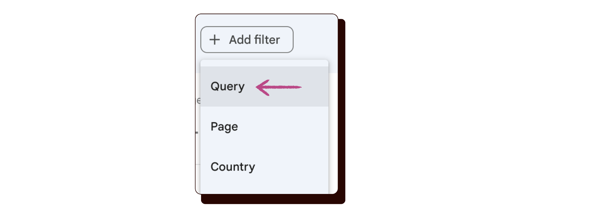 gsc query filter