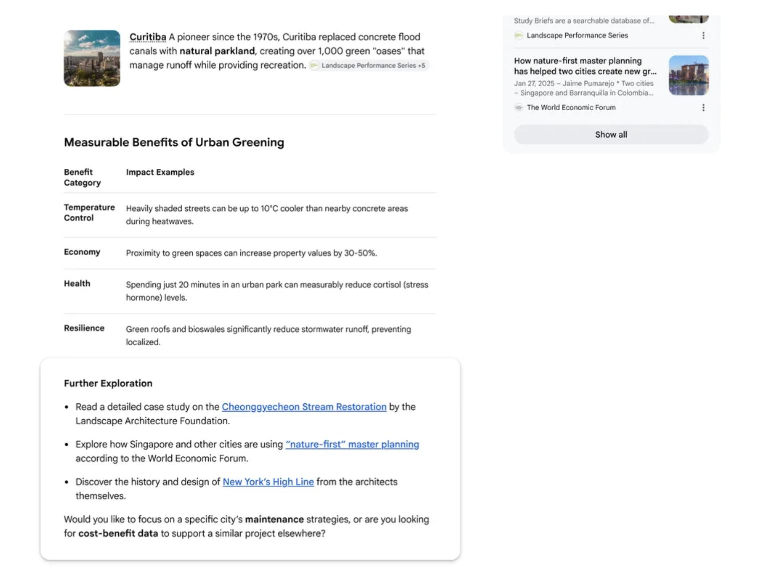 google ai mode links